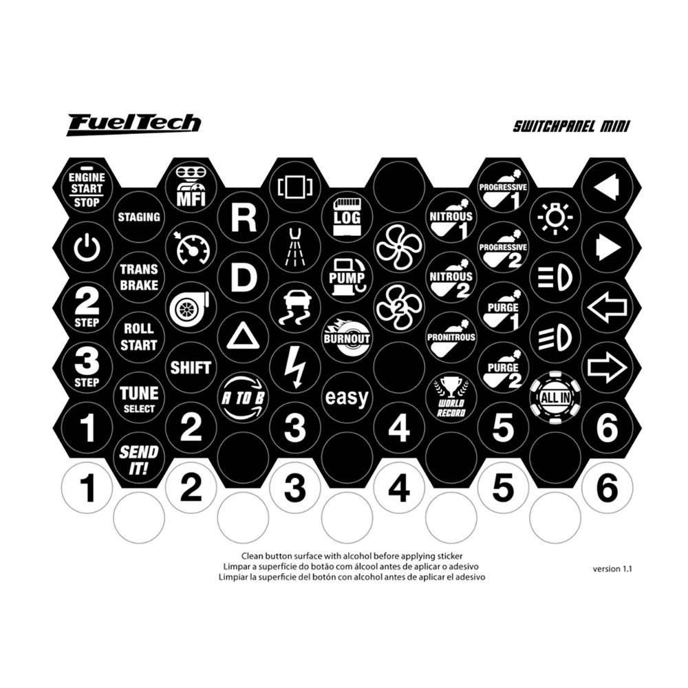 FuelTech USA -  SwitchPanel Mini Sticker Sheet