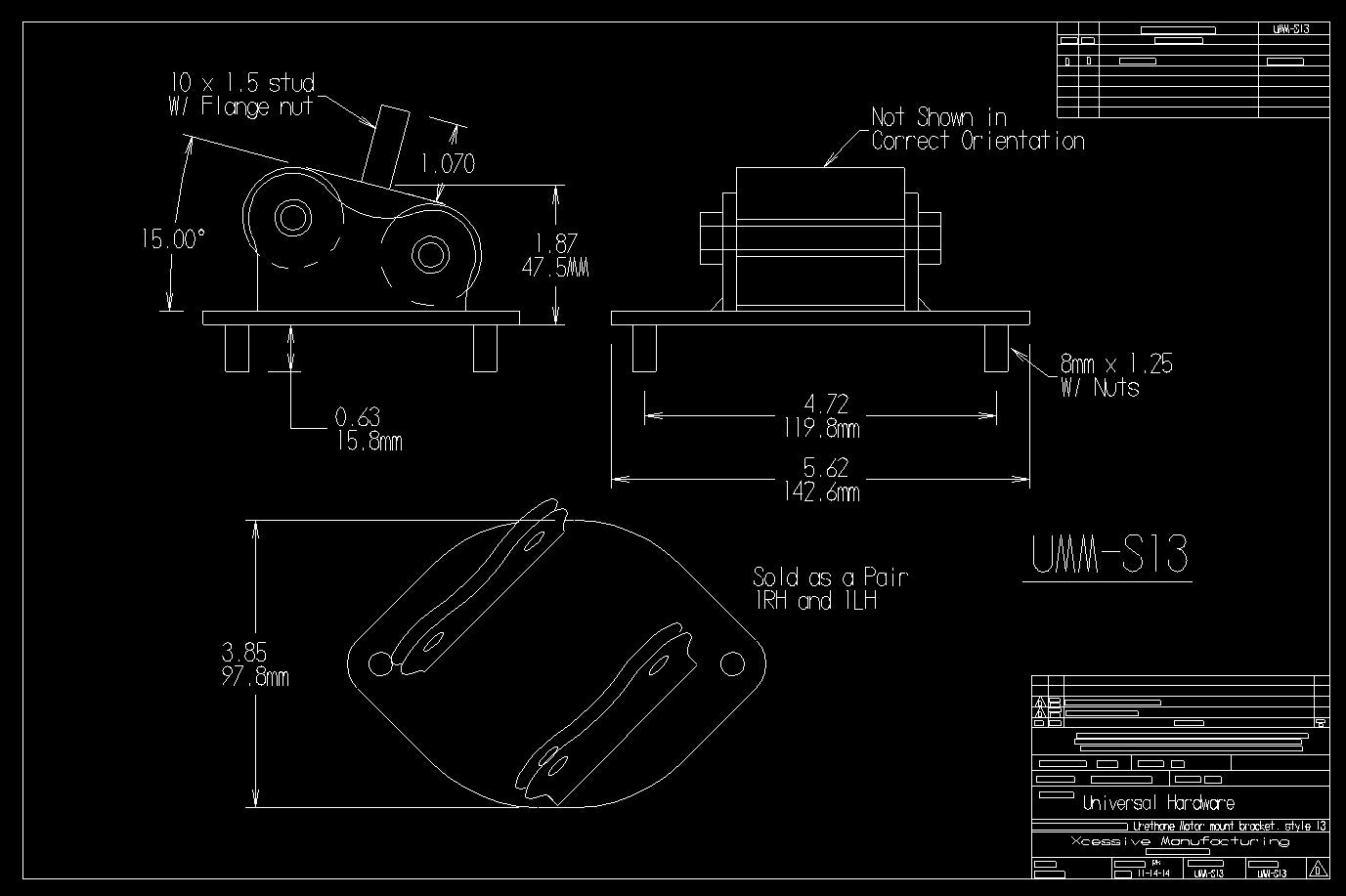 Urethane Motor Mount -- Series 13
