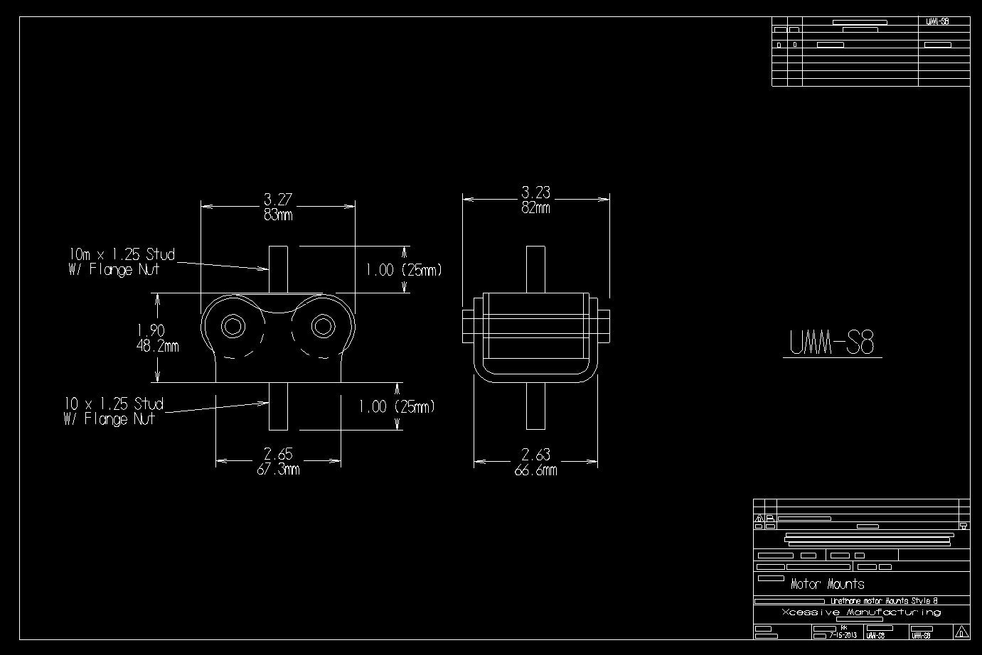 Urethane Motor Mount - UH-UMM-S8
