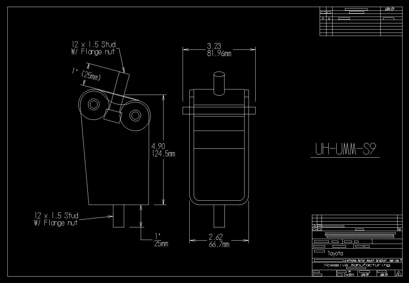 Urethane Motor Mount - UH-UMM-S9