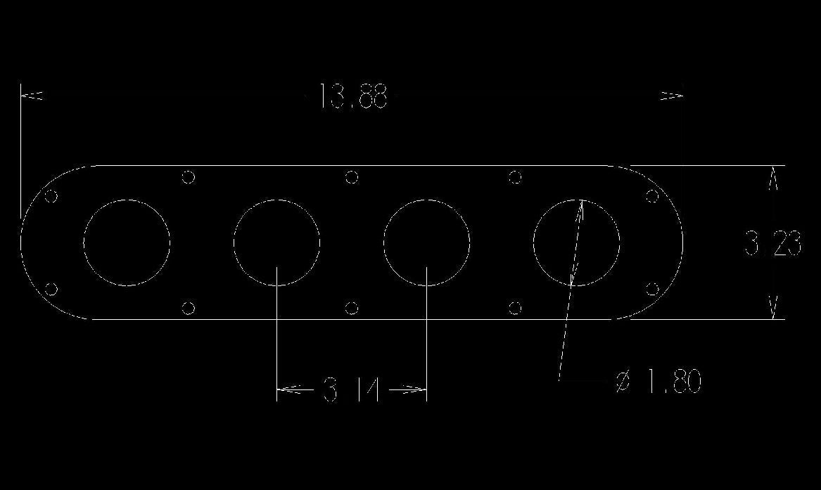 Bolt on 4 Port Plenum Weld Flange - 4 cyl
