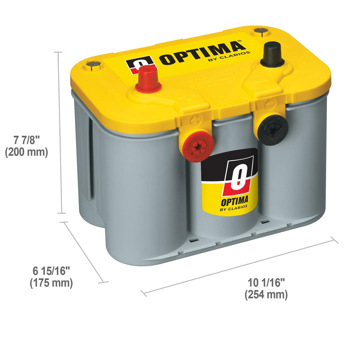 Optima Batteries - 750 CCA Optima YellowTop Deep-Cycle 12-Volt Battery BCI Group 34/78 (9014-045)