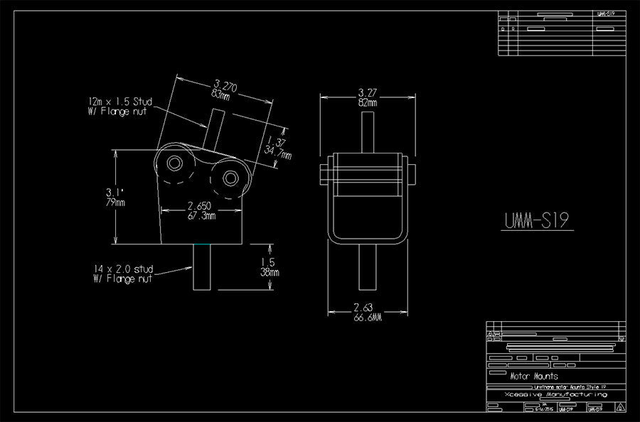Urethane Motor Mount - Series 19
