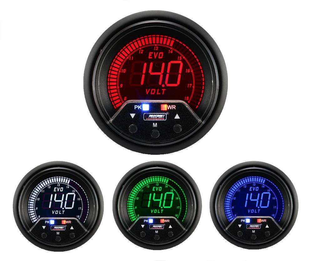 Prosport Gauges - 2-3/8" Premium Evo Electrical Volt Gauge