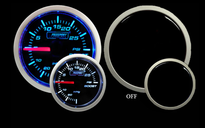 Prosport Gauges - 2-1/16" Blue/White Mechanical Boost