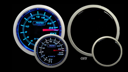 Prosport Gauges - 2-1/16" Blue/White Exhaust Gas Temperature Gauge