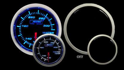 Prosport Gauges - 2-1/16" Blue/White Water Temperature Gauge