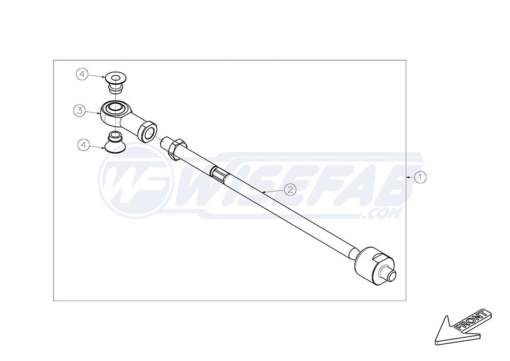 Wisefab Nissan Front Tie Rod Assembly - WF370_600A