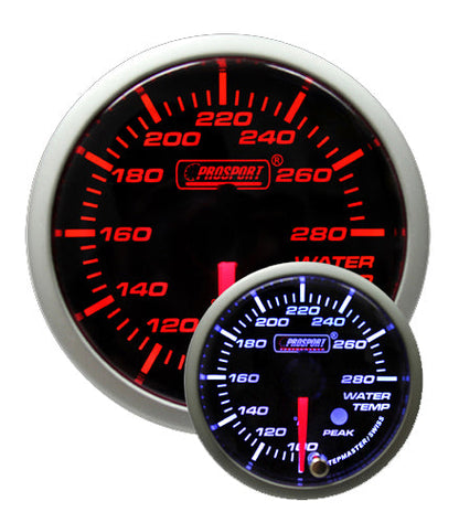 Prosport Gauges - 2-3/8" Amber/White Premium Water Temperature