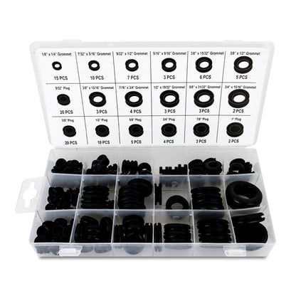 Variedade de ilhós de borracha Mishimoto - 125 unidades.