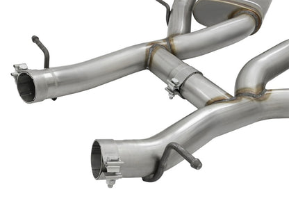 aFe MACHForce XP 3in 304 SS Axle-Back Dual Exhaust (NPP) com pontas polidas 16-17 Camro SS V8-6.2L