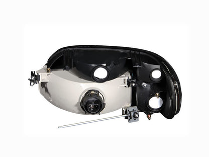 ANZO 1995-2001 Ford Explorer Crystal Faróis cromados com luzes de canto 2 peças