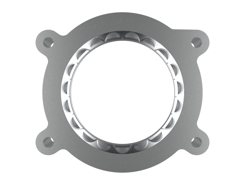aFe 2020 Vette C8 Silver Bullet El espaciador del cuerpo del acelerador de aluminio funciona solo con admisión de fábrica - Plateado