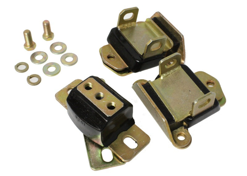 Suspensão Energy 67-72 Camaro/64-72 Chevelle/63-82 Corvette Black Zinc 2 Motores e 1 Trans Mount Set