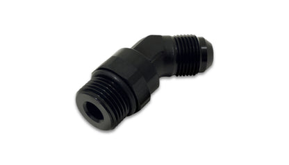 Vibrante -10AN Macho para Macho -10AN Corte Reto Adaptador de 45 Graus - Preto Anodizado