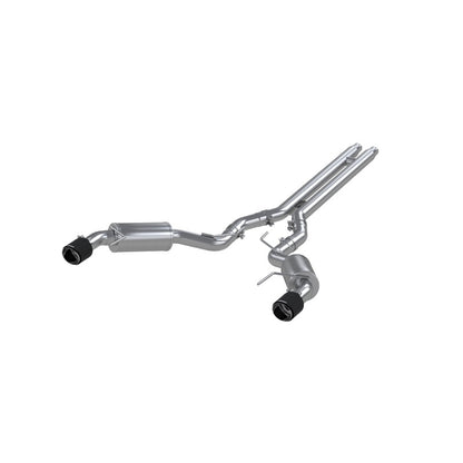 MBRP 15-17 Ford Mustang GT 5L(Coupe) 3in Catback Dual Split Trasero con puntas de fibra de carbono de 4.5in (Calle)