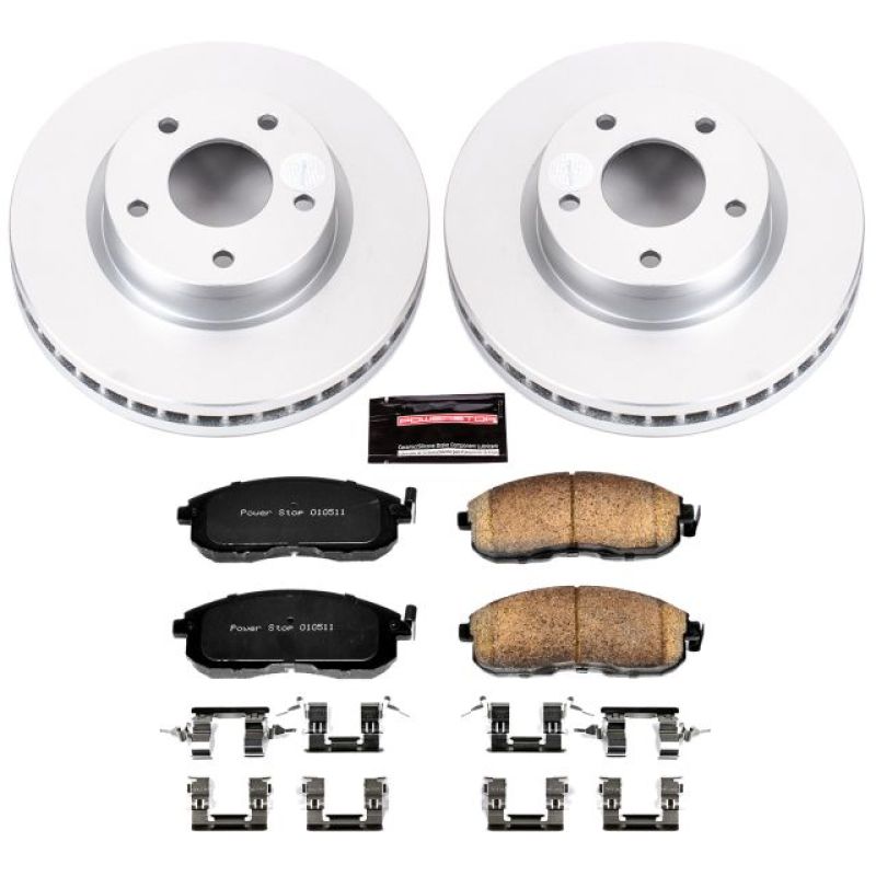Power Stop 13-18 Nissan Sentra Front Z17 Evolution Kit de freio revestido Geomet