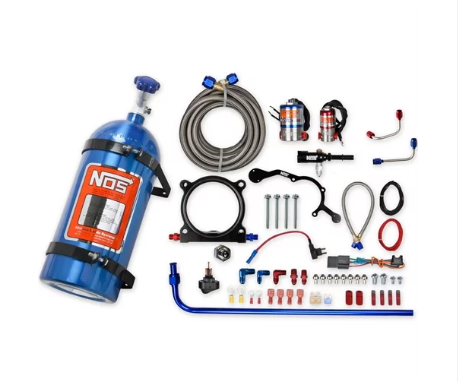 Sistema de óxido nitroso - Sistema de nitroso húmedo NOS para Ford Mustang 5.0L Coyote 2015-2017 [botella azul] (02126NOS)