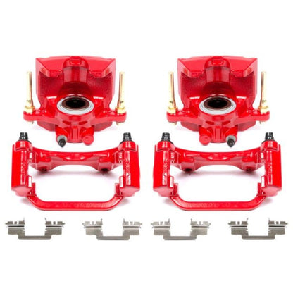 Power Stop 07-16 Cadillac Escalade Pinzas traseras rojas con soportes - Par