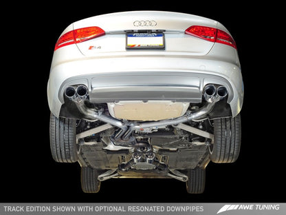 Escape AWE Tuning Audi B8.5 S4 3.0T Track Edition - Ponteiras cromadas prateadas (102 mm)