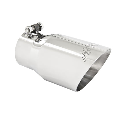 MBRP Punta universal 4 in OD Dual Wall Angulado 3 in entrada 8 in longitud T304