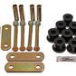 Energy Suspension 67-69 Chevy Camaro w/ Mono-Leaf Springs Black H-Duty Shackle Set (Inc Hardware)