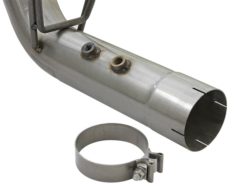 Escapamento aFe Large Bore-HD 4in 409-SS DPF-Back com pontas polidas duplas 2017 GM Duramax V8-6.6L (td) L5P