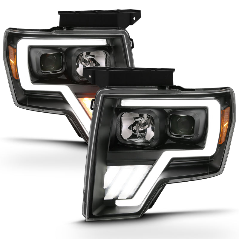 Projetor ANZO 2009-2013 Ford F-150 Barra de luz G4 Switchback HLBlack Amber
