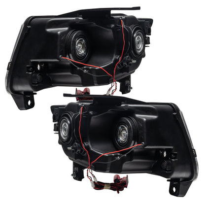 Oracle 11-13 Jeep Grand Cherokee Pre-Assembled Halo Headlights (Non HID) Chrome - Blue