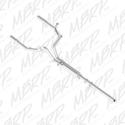 MBRP 14 Chevy/GMC 1500 Silverado/Sierra 4.3L V6/5.3L V8 Dual Split Traseiro Alum 3in Cat Back Exhaust