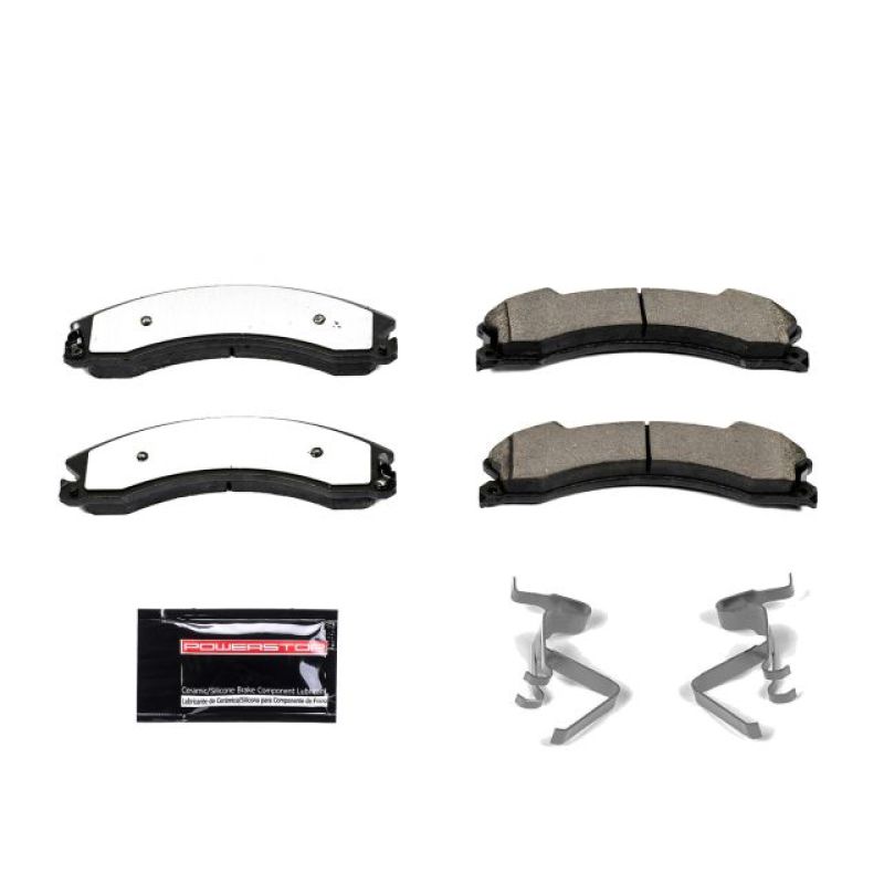 Power Stop 12-19 Chevrolet Silverado 2500 HD Pastillas de freno delanteras o traseras Z36 para camión y remolque con hardware