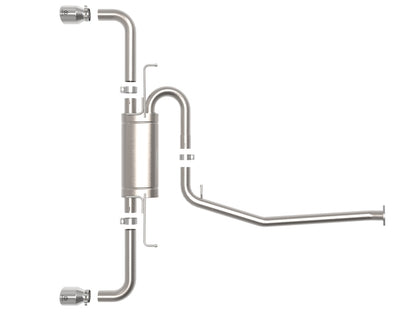 aFe Power 19-21 Toyota RAV4 L4-2.5L Takeda 304 SS Cat-Back Escape com ponta polida