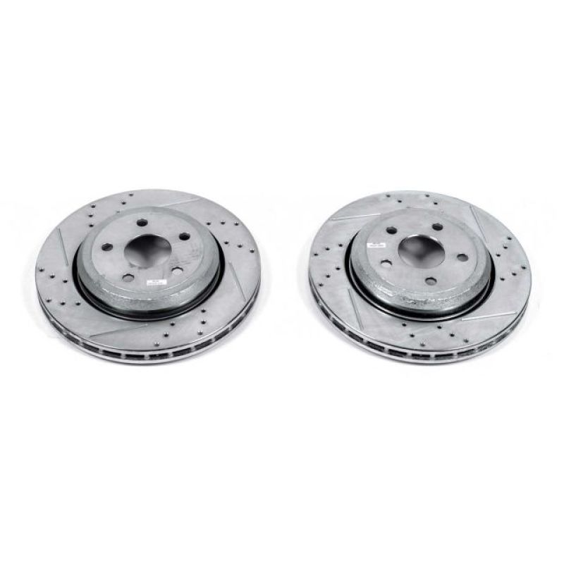 Power Stop 18-19 Dodge Durango Rear Evolution Rotores perforados y ranurados - Par