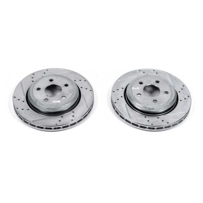 Power Stop 18-19 Dodge Durango Rear Evolution Rotores perforados y ranurados - Par