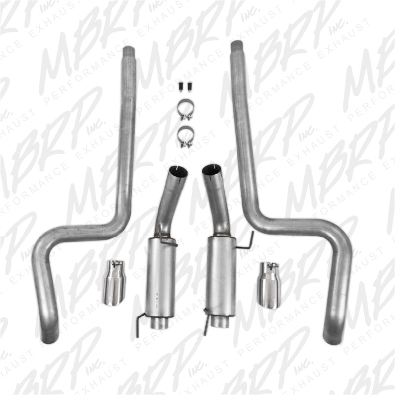 MBRP 05-09 Ford Mustang GT 4.6L Dual Split Rare Race Versão AL/3in Cat Back Exhaust System