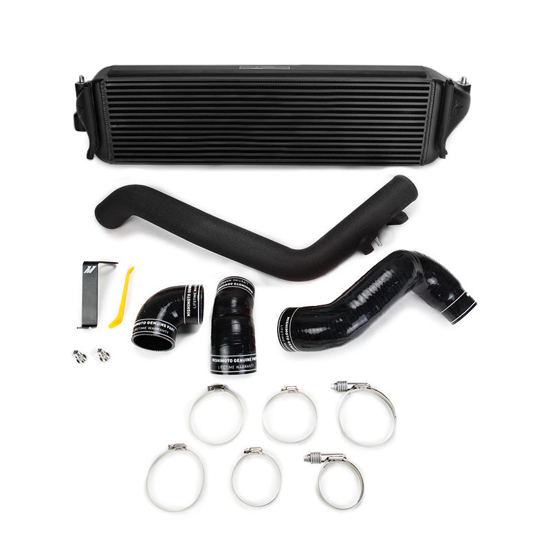 Kit de intercooler Mishimoto 2017+ Honda Civic Type R - Intercooler preto Tubos pretos