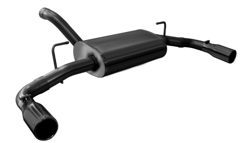 Corsa 2018-2025 Jeep Wrangler JL 2.5in Dual Rear Exit Black Tips Touring Axle-Back Exhaust