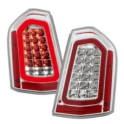 ANZO 11-14 Chrysler 300 LED Luces traseras cromadas con secuencial