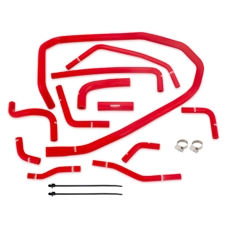 Mishimoto 2015 Subaru WRX Kit de mangueras auxiliares de refrigerante de radiador de silicona roja
