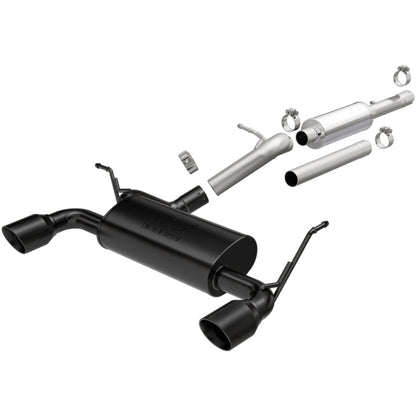 MagnaFlow 2018+ Jeep Wrangler 3.6L 409 SS Salida trasera doble dividida Puntas negras Escape Cat-Back