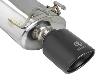 Escape Takeda 304SS Dual Cat-Back com ponteiras pretas 13-17 Honda Accord LX/EX/EX-L Sedan L4 2.4L
