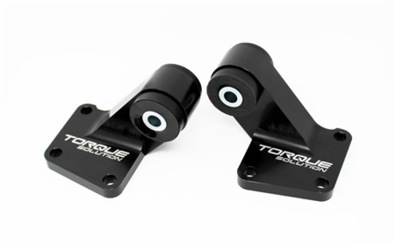 Torque Solution 03-06 Mitsubishi EVO VII-IX Soportes de diferencial trasero Billet - Negro