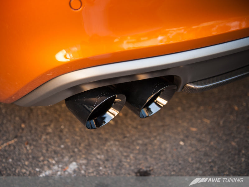 Escape AWE Tuning Audi B8.5 S5 3.0T Track Edition - Diamond Black Tips (102mm)