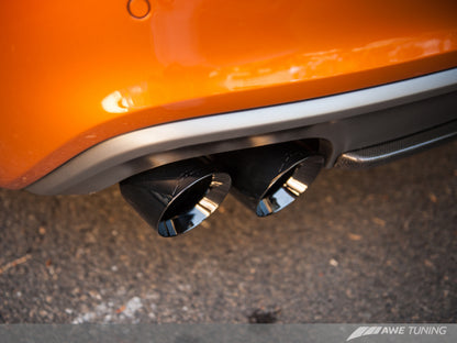 Escape AWE Tuning Audi B8.5 S5 3.0T Track Edition - Diamond Black Tips (102mm)