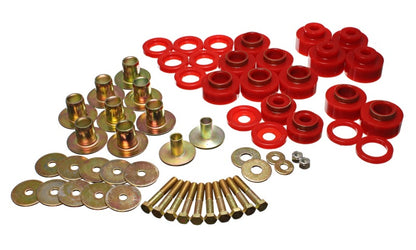 Energy Suspension 68-72 Chevy Chevelle/Monte Carlo/Malibu/El Camino Red Body Mount Conjunto