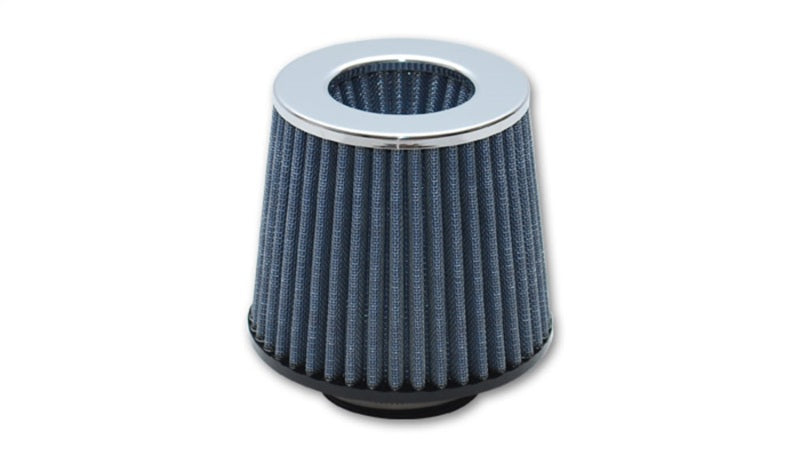 Filtro de ar Perf de funil aberto vibrante (cone de 5 pol. OD x 5 pol. de altura x 3 pol. ID da entrada) - Tampa do filtro cromada