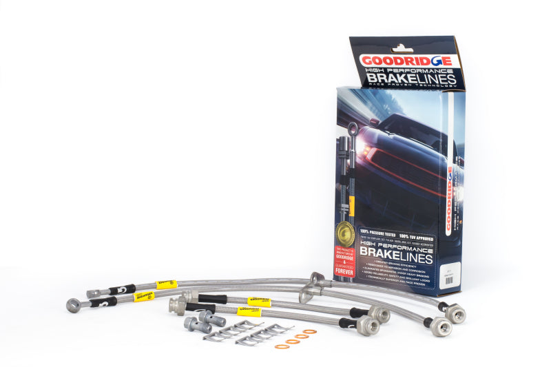 Goodridge 15-18 Honda Fit SS Juego de latiguillos de freno