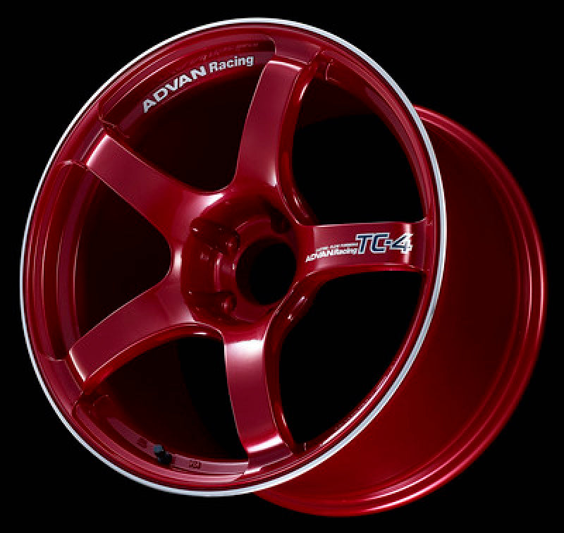 Advan TC4 15x6.0 +45 4x100 Racing Candy Red and Ring Wheel
