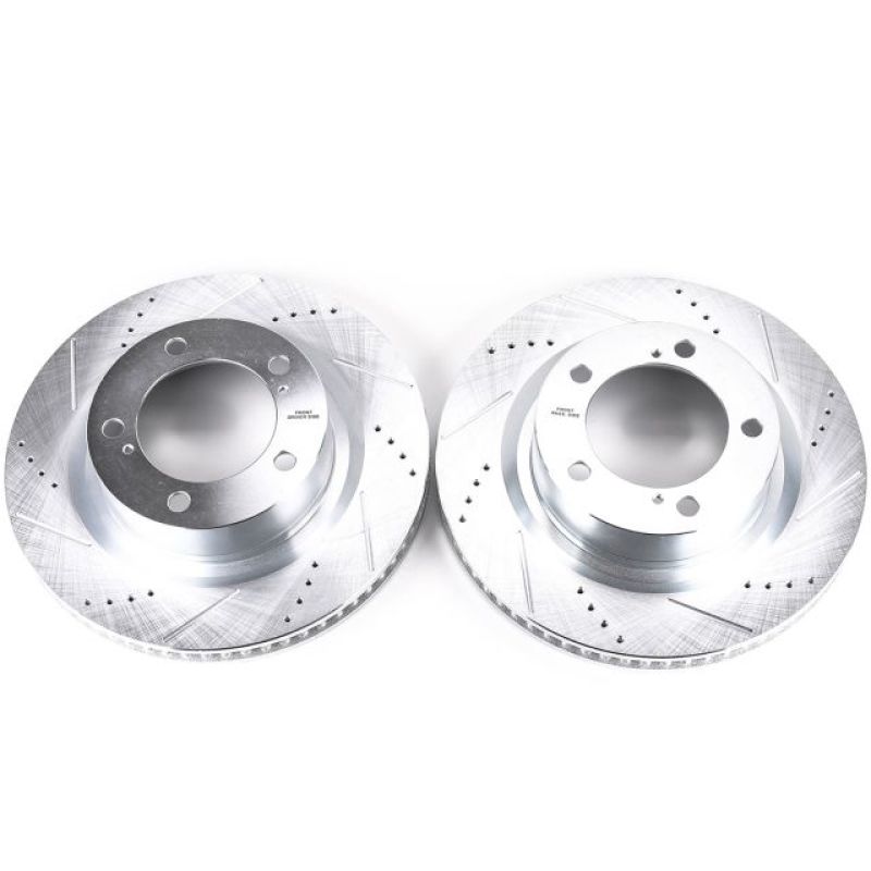 Power Stop 16-19 Lexus LX570 Front Evolution Rotores perforados y ranurados - Par