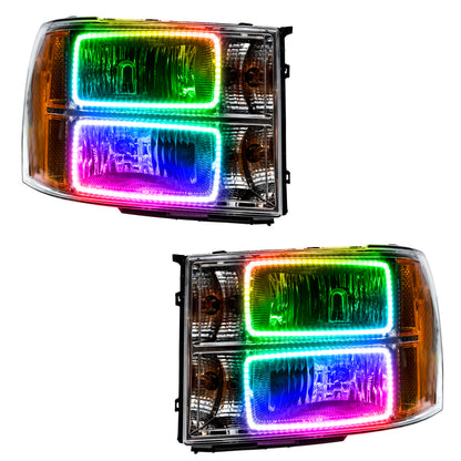 Oracle 07-13 GMC Sierra SMD HL - Square Ring Design - ColorSHIFT
